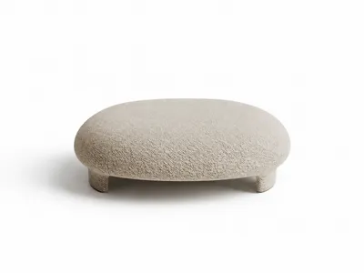 Pouf SASSO, Seitenansicht der organischen Silhouette