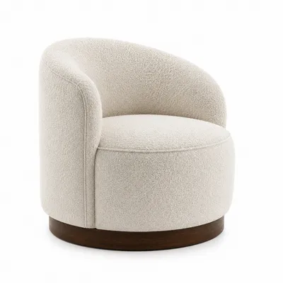 Fauteuil MUSE, vue frontale en studio sur fond neutre