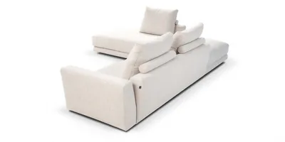 Ecksofa CALADRIA, perspektivische Rückansicht mit Chaiselongue