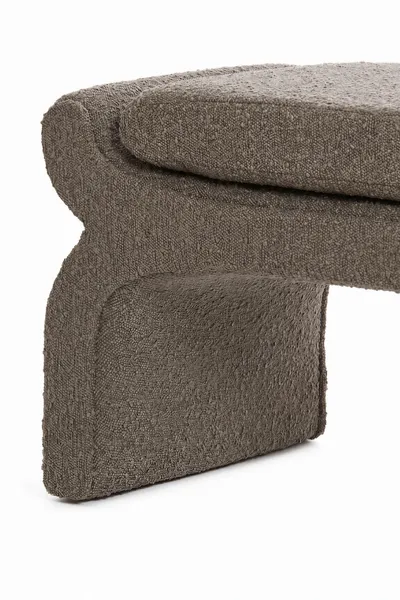 Détail du pouf NAFYA en tissu LEGEND tourterelle