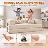 Divano Modulare 5 in 1 in un soggiorno luminoso