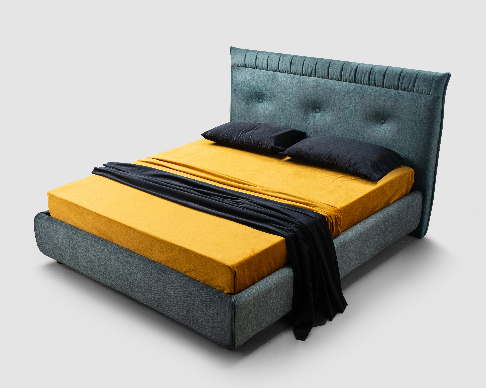 Letto SOREN, vista angolare su fondo neutro