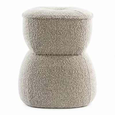 MILO pouf in LEGEND fabric, front view