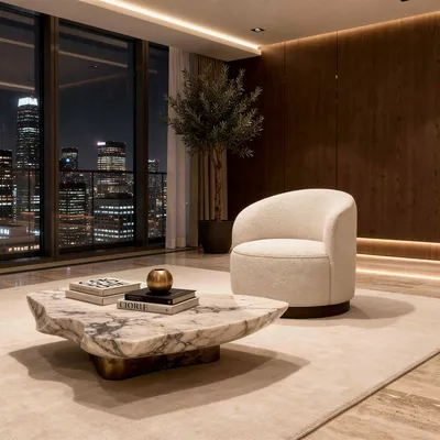 Fauteuil MUSE dans un intérieur résidentiel de luxe