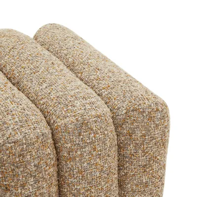 Sitzbank VIGNE, Detail beiger Bouclé-Stoff