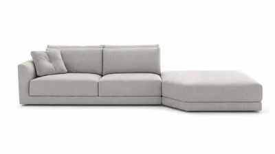 Ecksofa OBSIDIAN, Frontansicht mit Zierkissen