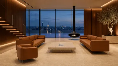 KAEL Sofa in einem luxuriösen Lifestyle-Ambiente