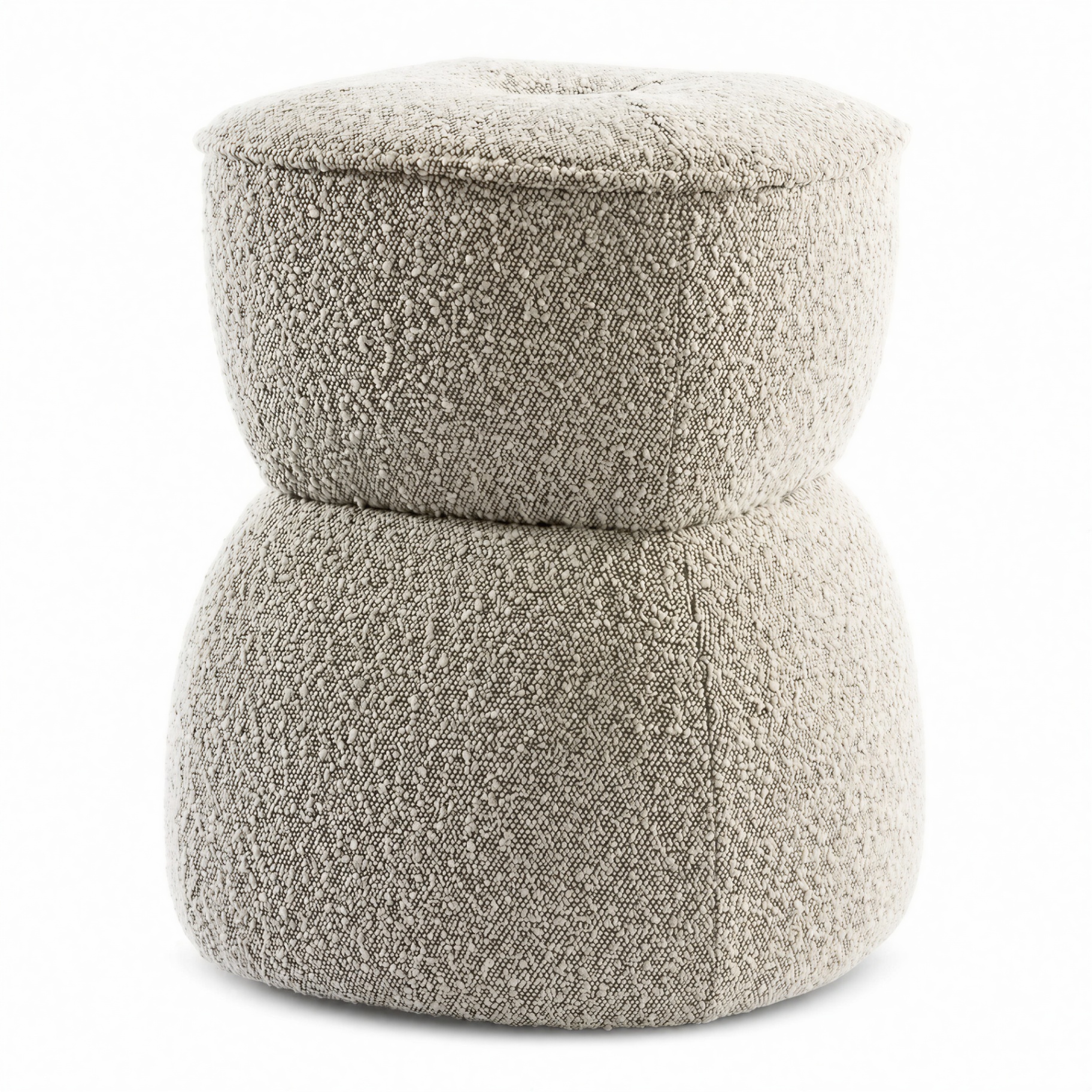 Pouf MILO in tessuto LEGEND, silhouette a due livelli