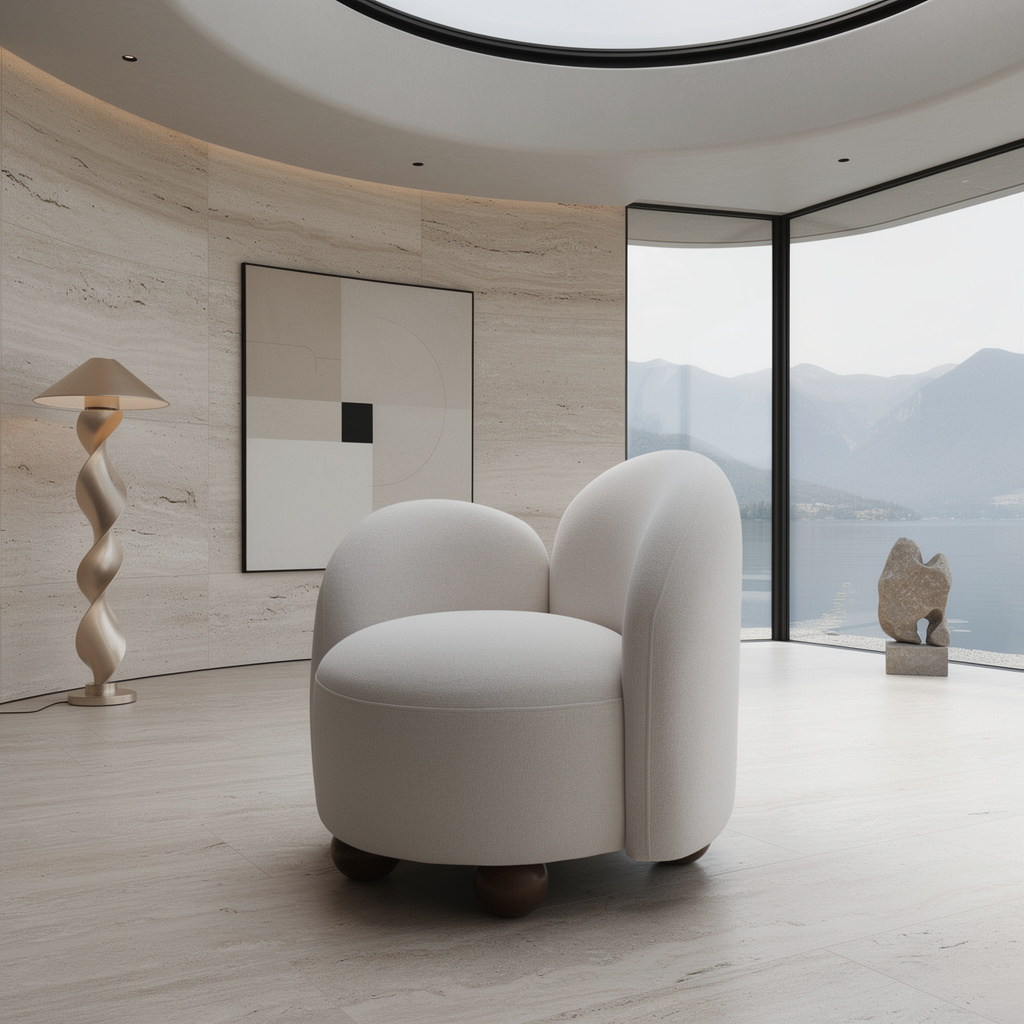 Poltrone MANON StileSofa — La poltrona MANON rappresenta l'incontro perfetto tra design scultoreo, eleganza contemporanea e comfort assoluto. Le sue forme morbide e avvolgenti donano carattere ad ogni ambiente, trasformandola in un autentico elemento d'arredo di lusso.