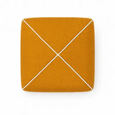 Pouff NODO, Grundriss mit X-Steppungsdetail