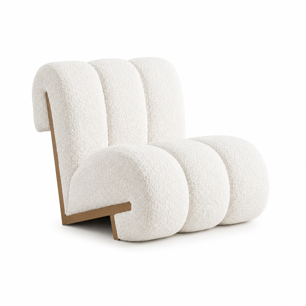 Poltrona ARC con base in finitura bronzo