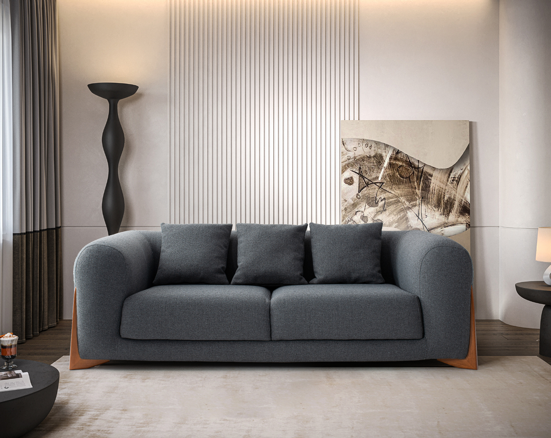 Divani VIDAR StileSofa — VIDAR è un divano scultoreo di lusso definito da proporzioni generose, comfort eccezionale e un design contemporaneo senza tempo.