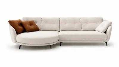 Ecksofa MERIDIAN, Vorderansicht mit Zierkissen