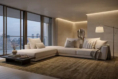 Ecksofa CALADRIA in einem luxuriösen, modernen Wohnambiente