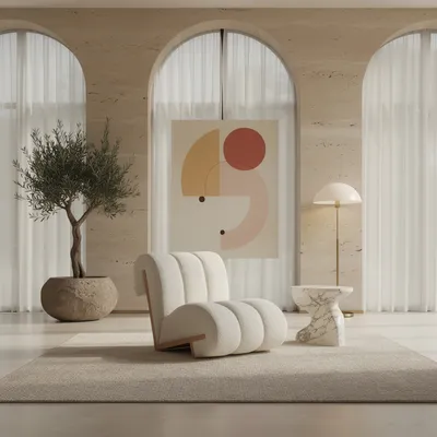 Fauteuil ARC dans un intérieur résidentiel de luxe