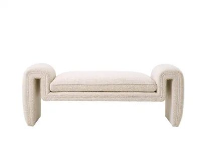 MONO bench front view with symmetrical architectural curves