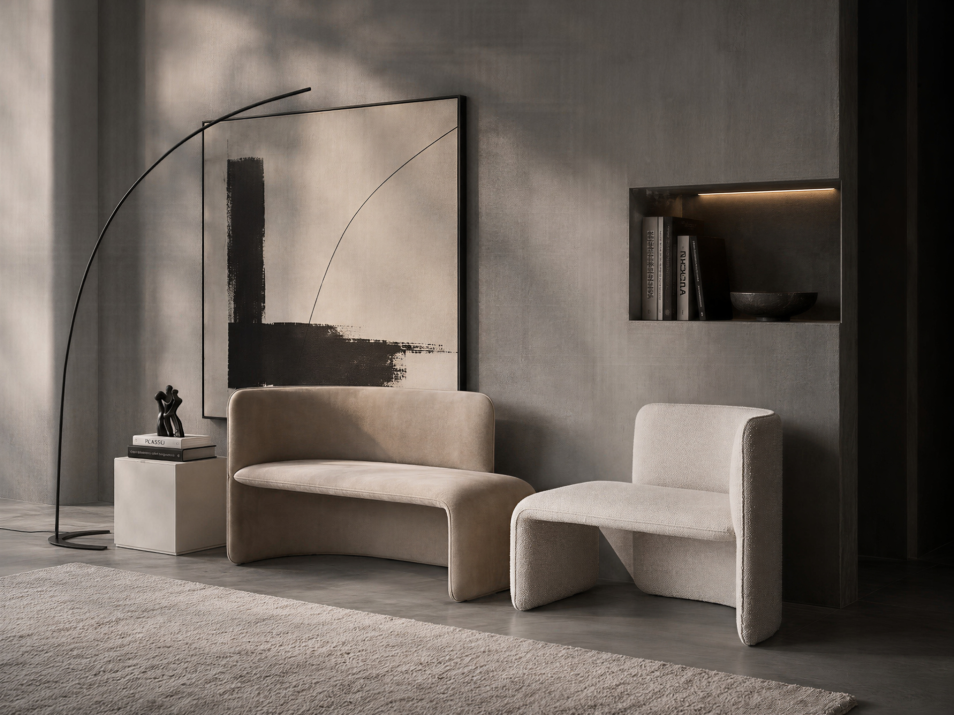 Panche NOVA StileSofa — NOVA è una poltrona lounge di design dalla silhouette scultorea, con linee morbide e architettoniche e un comfort d'eccezione per interni sofisticati.
