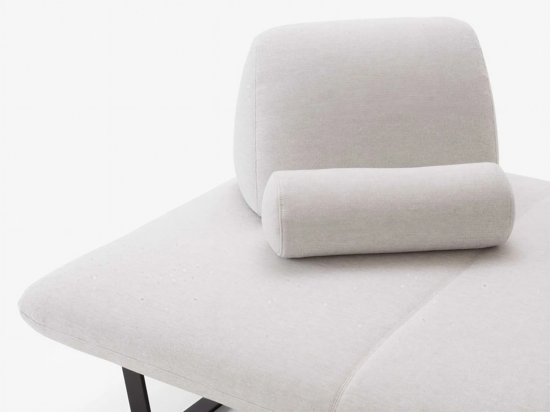 Dettaglio bolster cilindrico ATLAS in tessuto premium