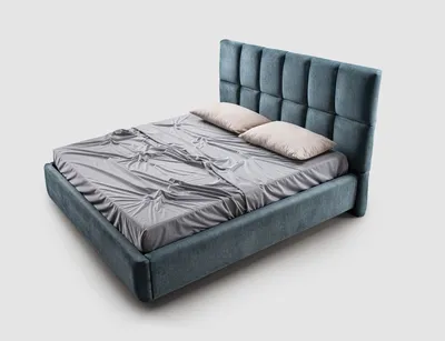 NUVEN bed, corner view on a neutral background