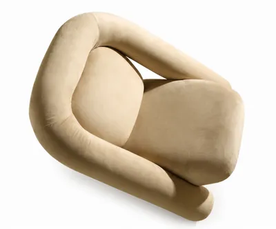Fauteuil LOOB, gros plan sur le tissu Matt Velvet et les coutures
