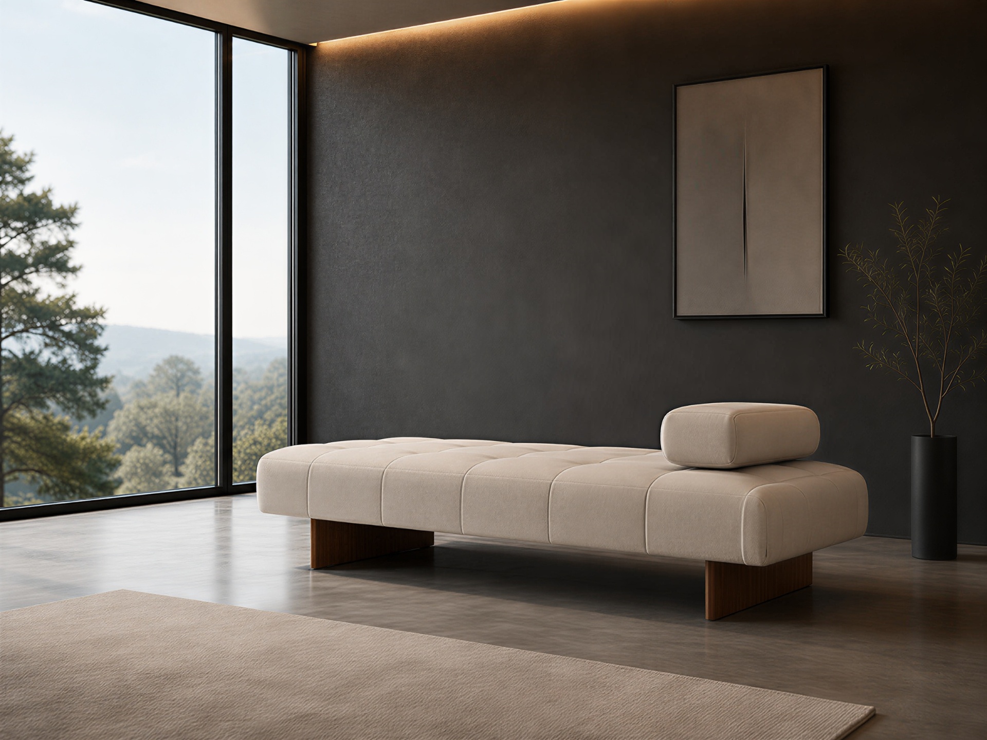Panche HAVEN StileSofa — HAVEN è una panca contemporanea di lusso con linee architettoniche pulite, seduta trapuntata e proporzioni generose, realizzata artigianalmente in Italia.