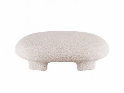 Pouf SASSO, Seitenprofil inspiriert von geschliffenem Stein