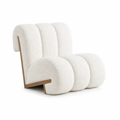 Fauteuil ARC avec piètement finition bronze