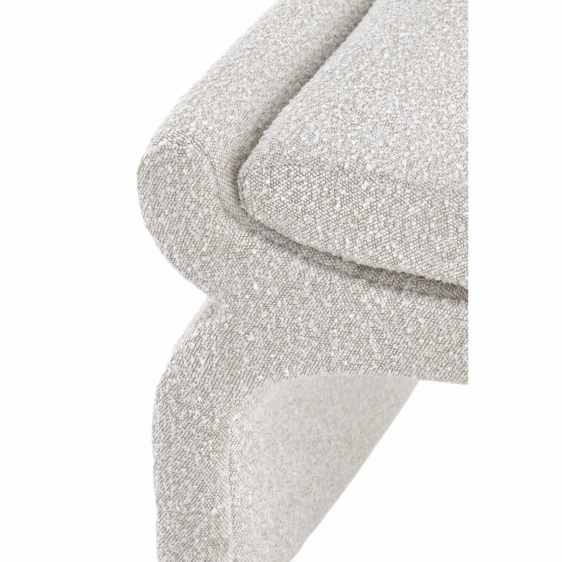 Dettaglio della texture bouclé del pouf NAFYA