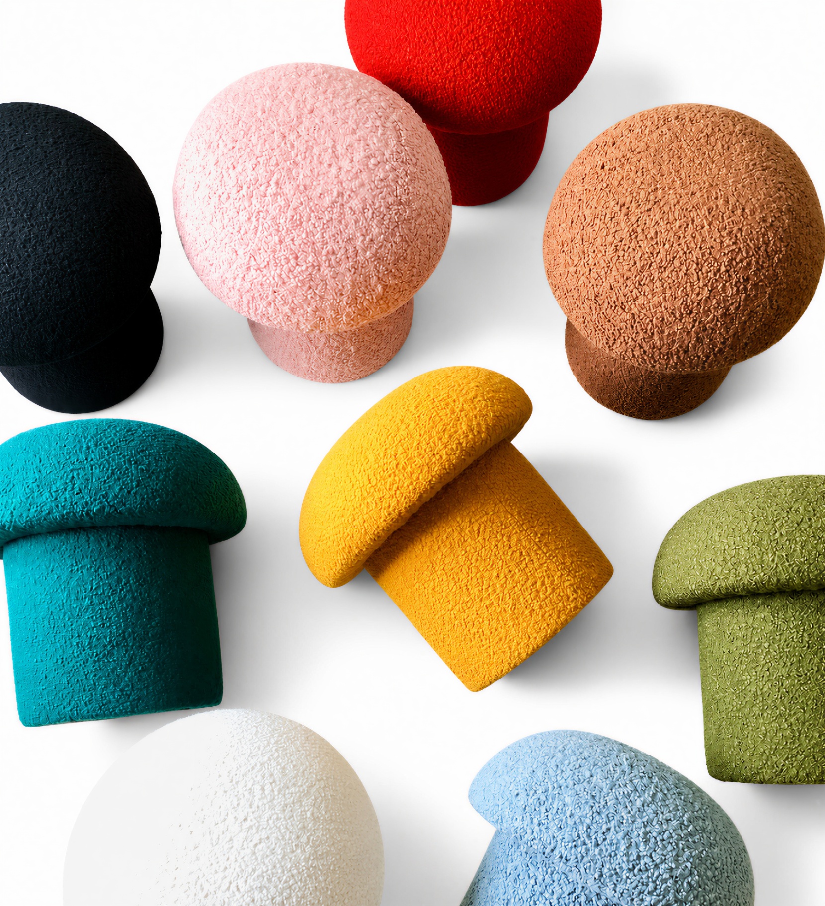 Pouf NUBO nelle diverse varianti bouclé